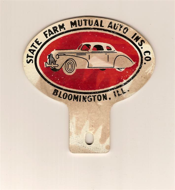 State Farm Insurance tag emblem made during WW II