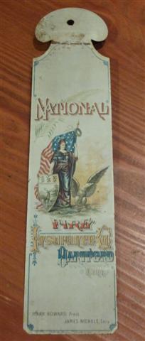 National Fire Insurance Company Ledger Marker.