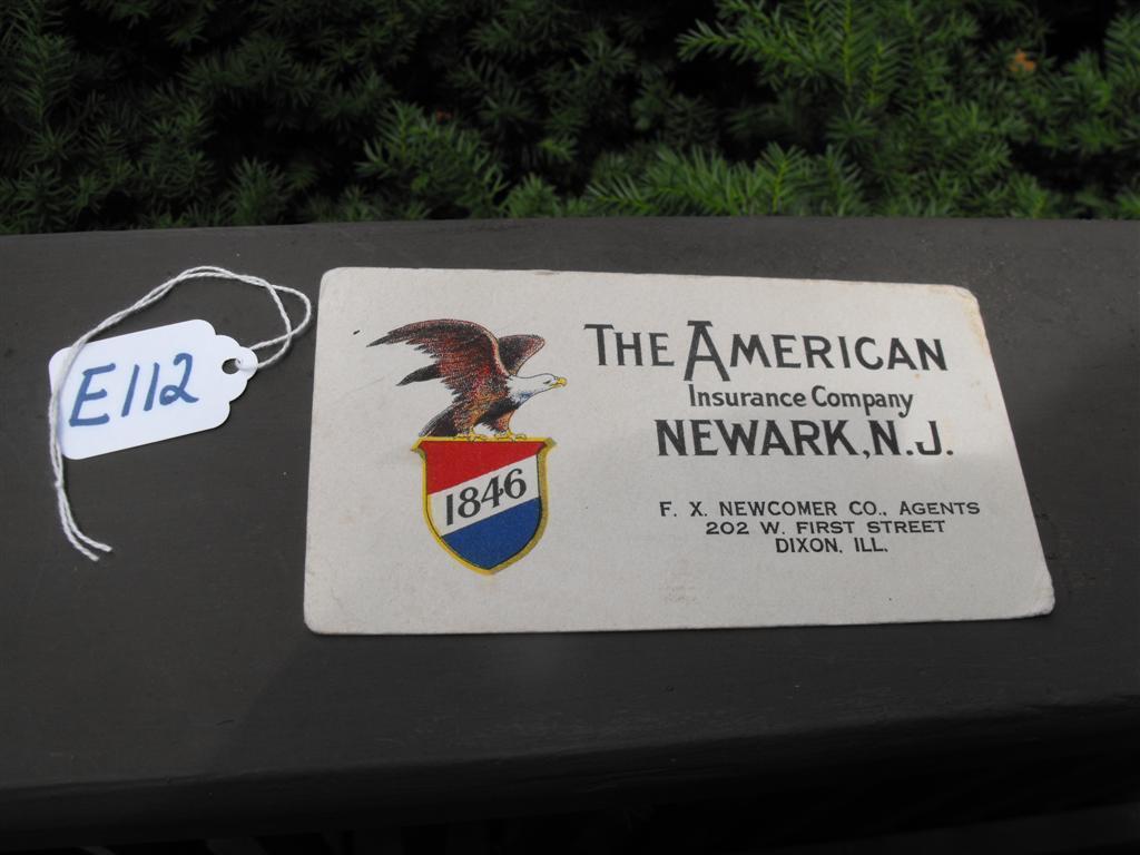 The American Insurance Company. Newark. N.J. Ink