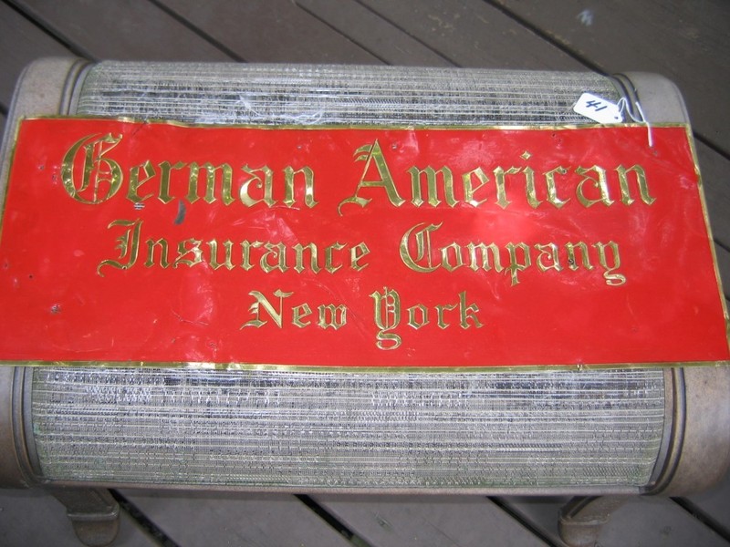 German American Insurance Company New York. 1872-