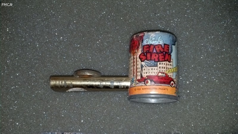 Fire Siren Toy- 1933- Cardboard and metal 4ΓÇÖ pip