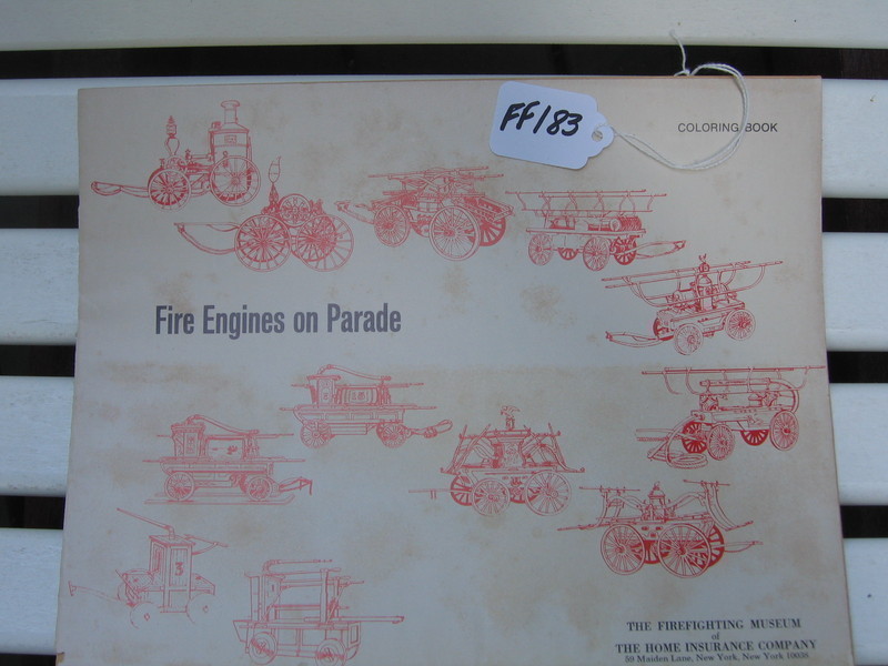 COLORING BOOK. Fire Engines on Parade. 14 pages.