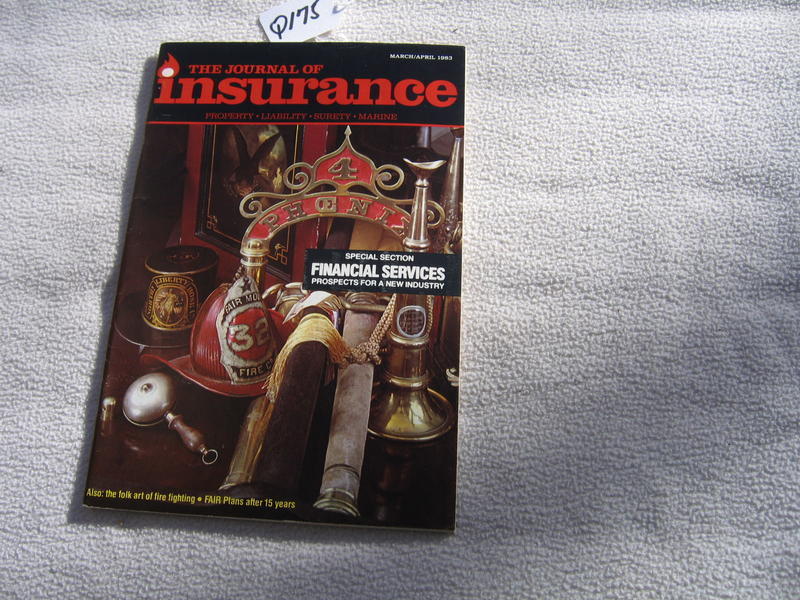 The Journal Of Insurance. March/April 1983. Fir