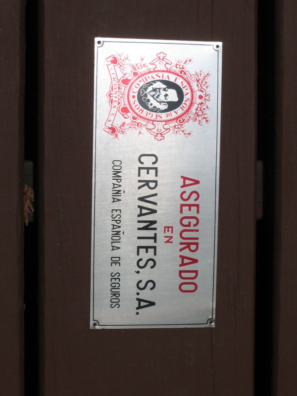 Asegurado en Cervantes, S. A. Madrid, Spain. Foun