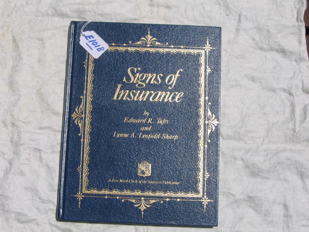 Signs of Insurance. Hardback Book. by Edward Tuft