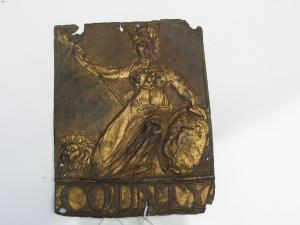 #160 County  Fire Office.  London, England.  Fire Mark.  Bulau 761.  1807 - 1906.